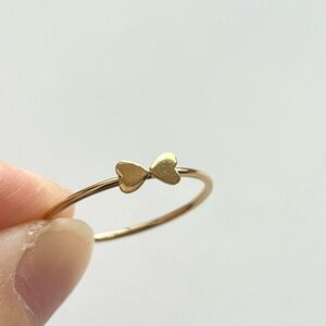 14K Gold Filled Heart-to-Heart Double Love Ring